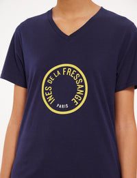 3qty RELIQUAT 20€ 0%  / T-shirt col V Aurore - Blue Yellow