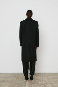 Classic Double Breasted Coat - Black