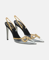 Slingbacks Olivia 105 à strass en satin - Nero & Sunshine