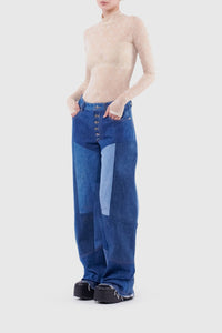 PRIX MARQUE : 320€_Medium Dark Blue Moono Pantalon - Medium Dark Blue Moono