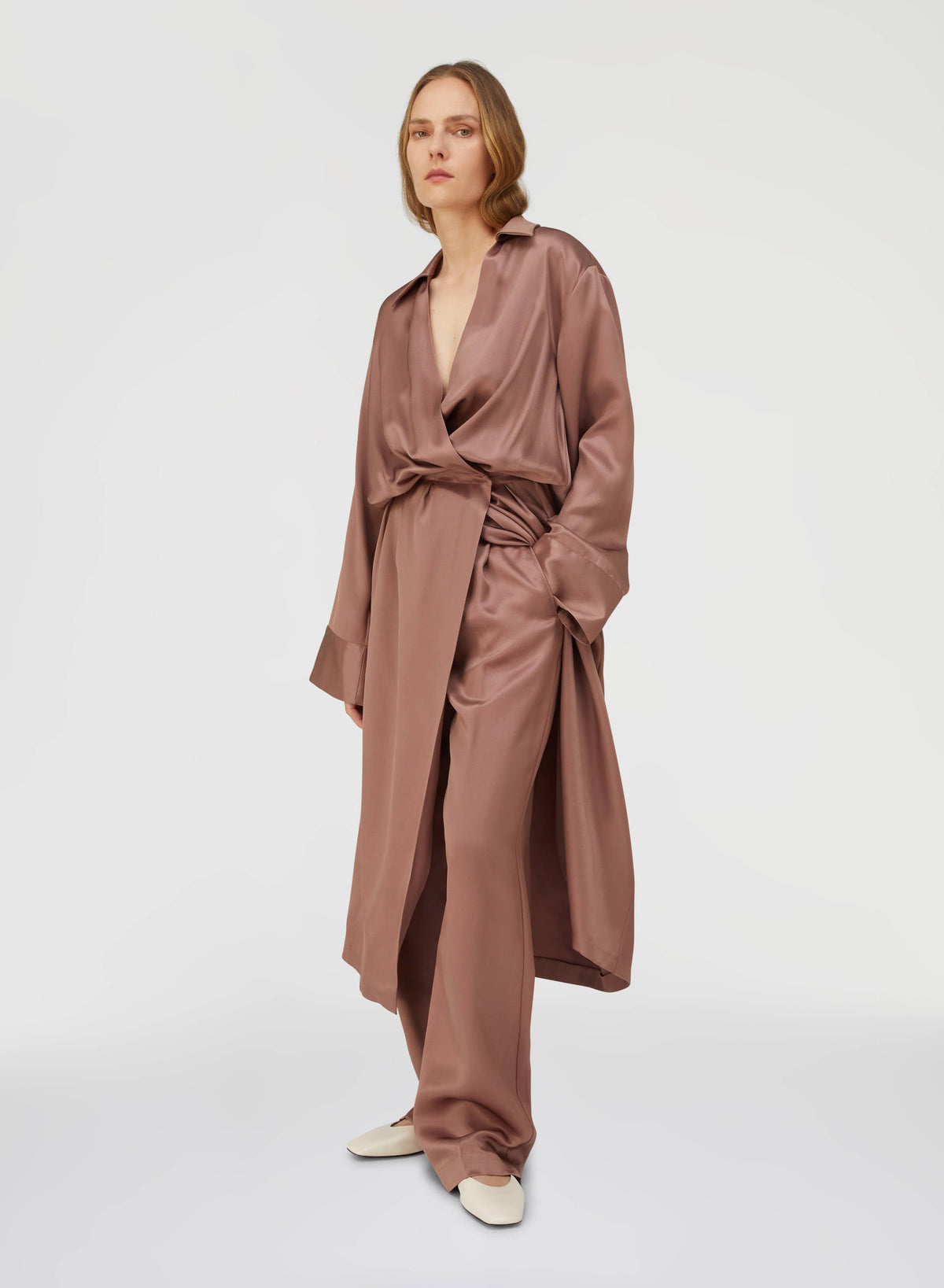 MAUVE TRENCH DRESS