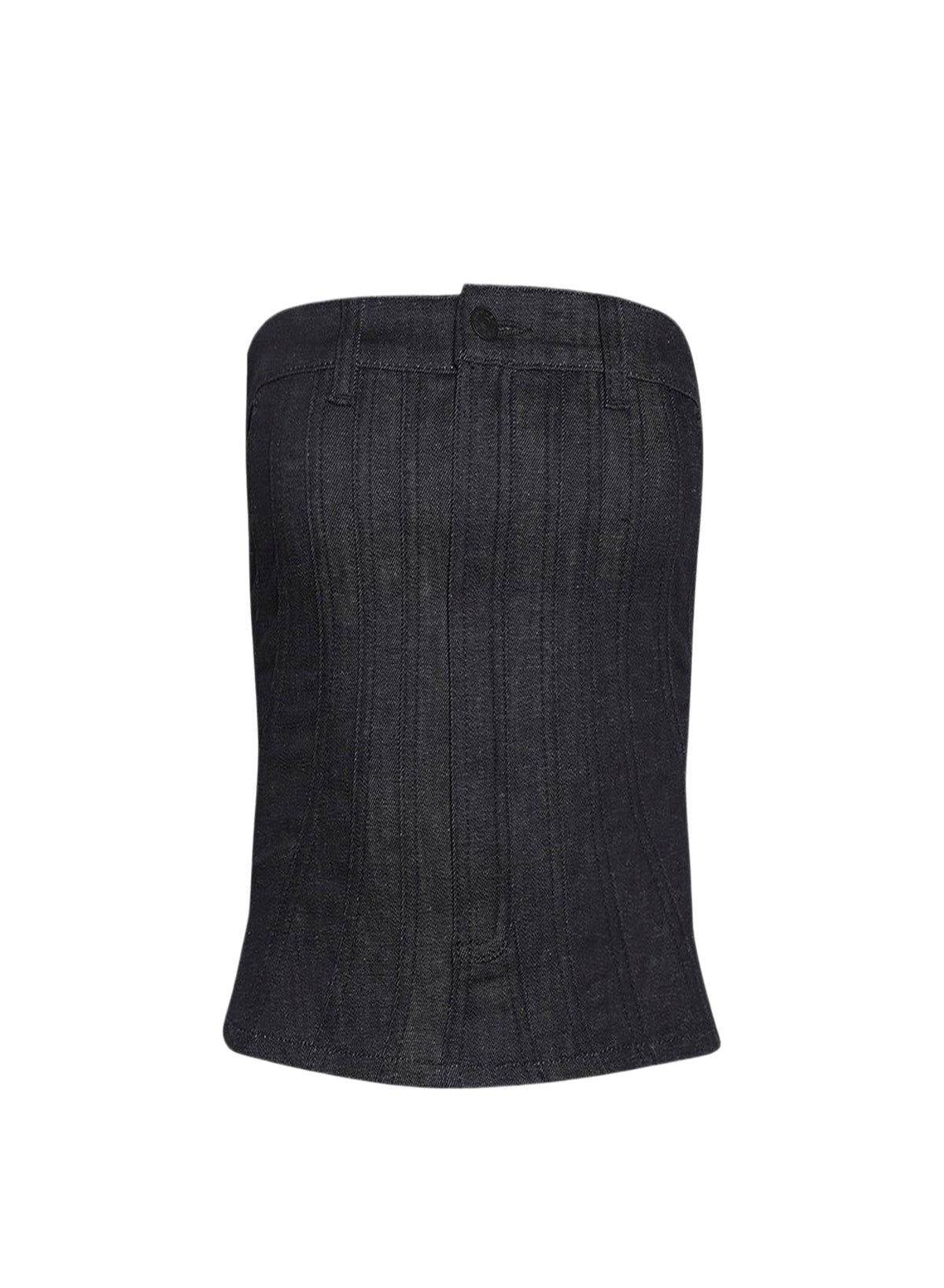 Spiral bustier in raw denim - Raw Blue