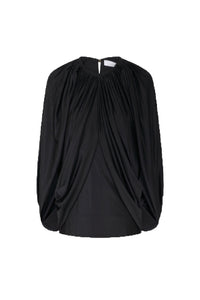 Blouse with draped details - Black