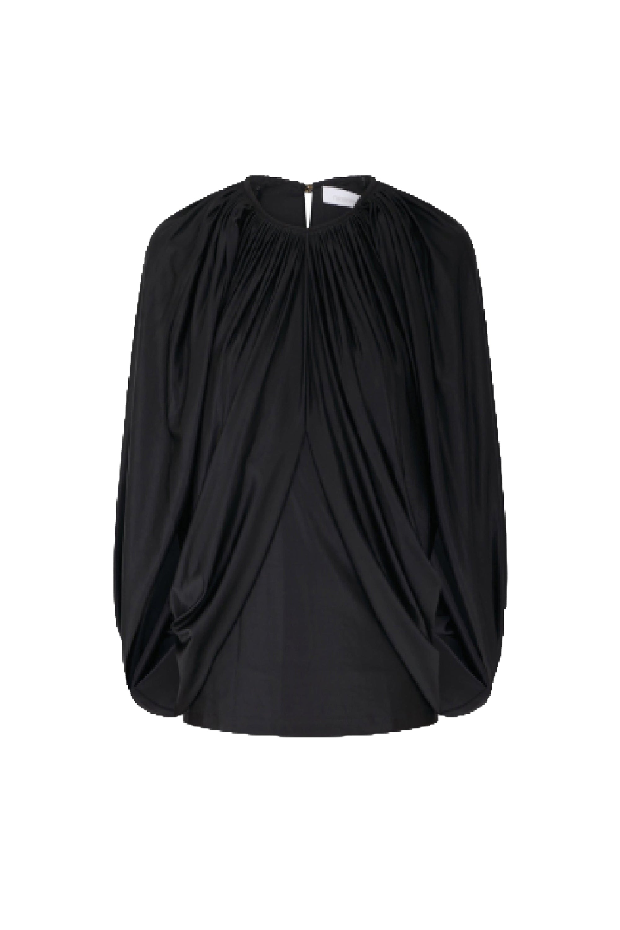 Blouse with draped details - Black