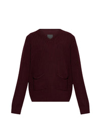 V-NECK SWEATER WITH POCKETS