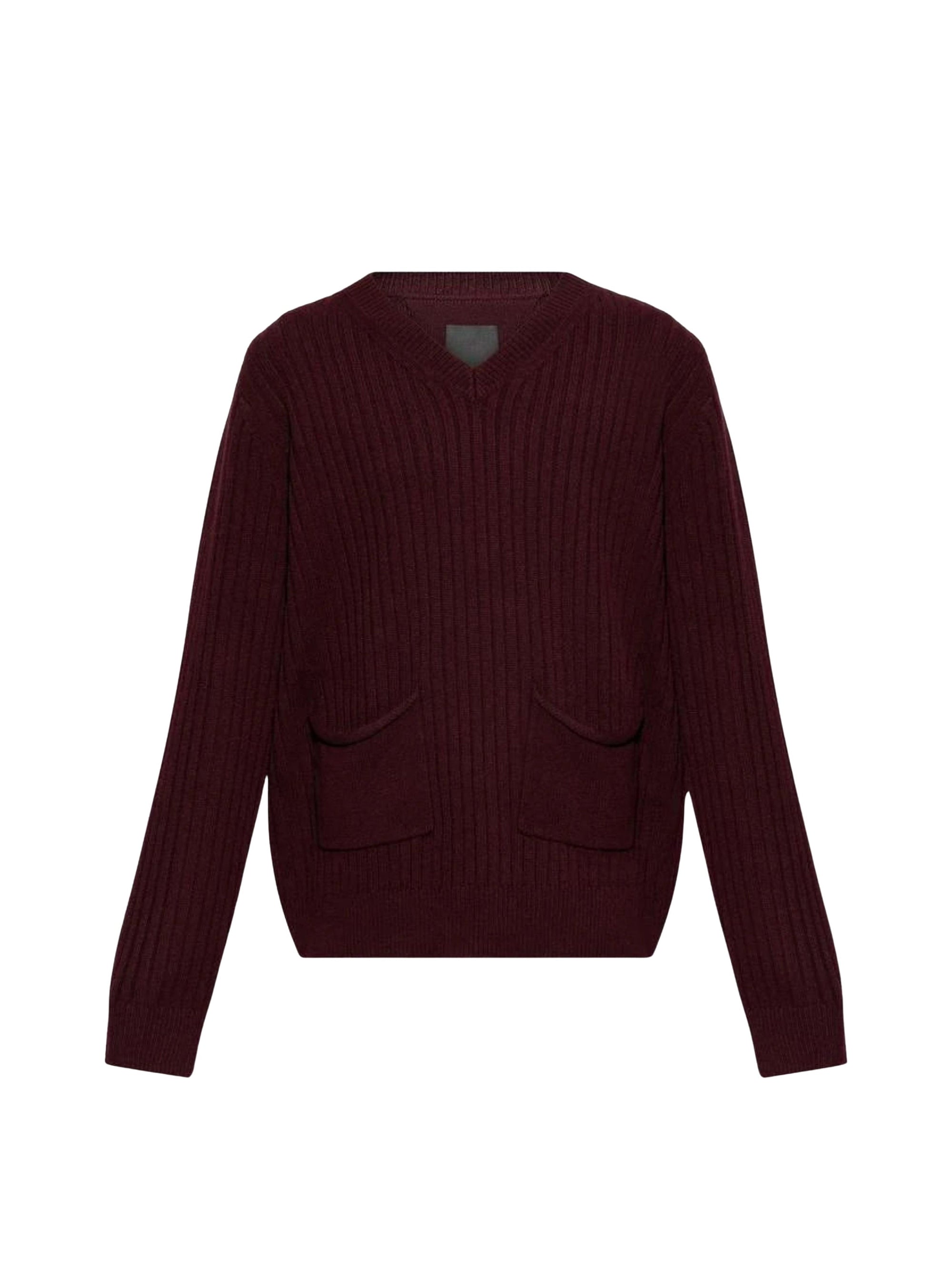 V-NECK SWEATER WITH POCKETS
