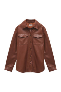 2qty NEW / HUTTON SHIRT - BROWN
