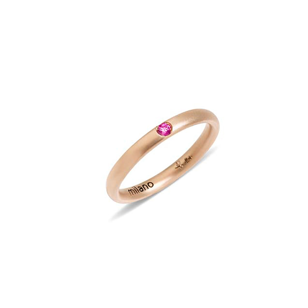 Bague Lucciole en Or rose 18K & Saphir rose