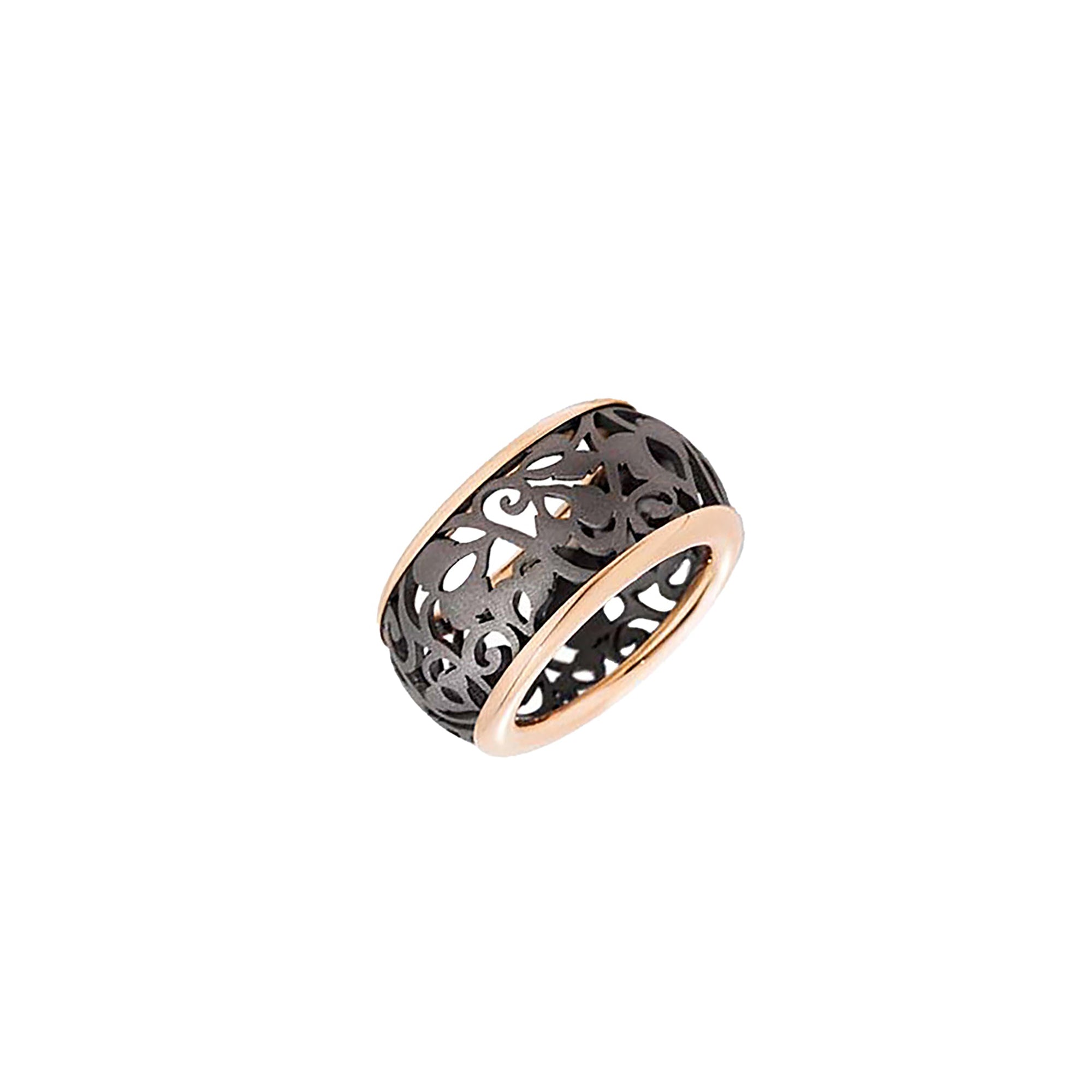 Bague Arabesque en Or rose 18K & Titane