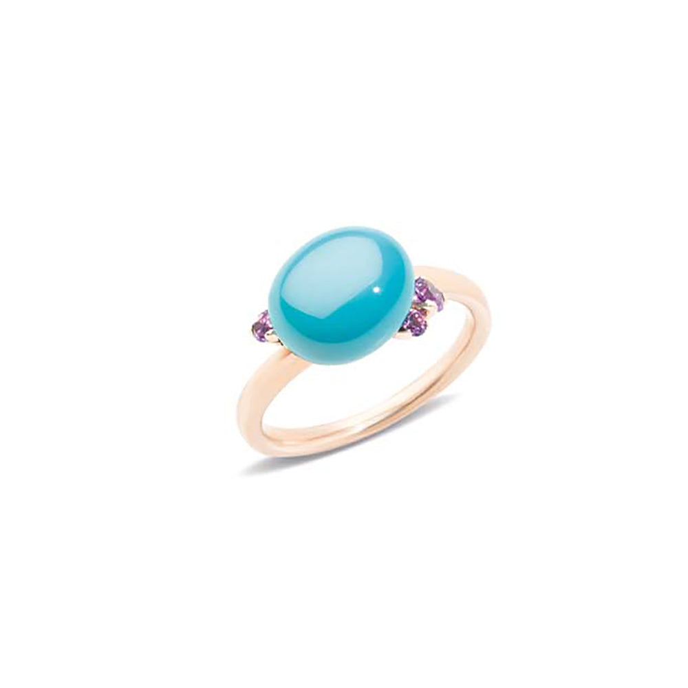 Bague Capri Ceramica en Or rose 18K & Améthyste et Céramique
