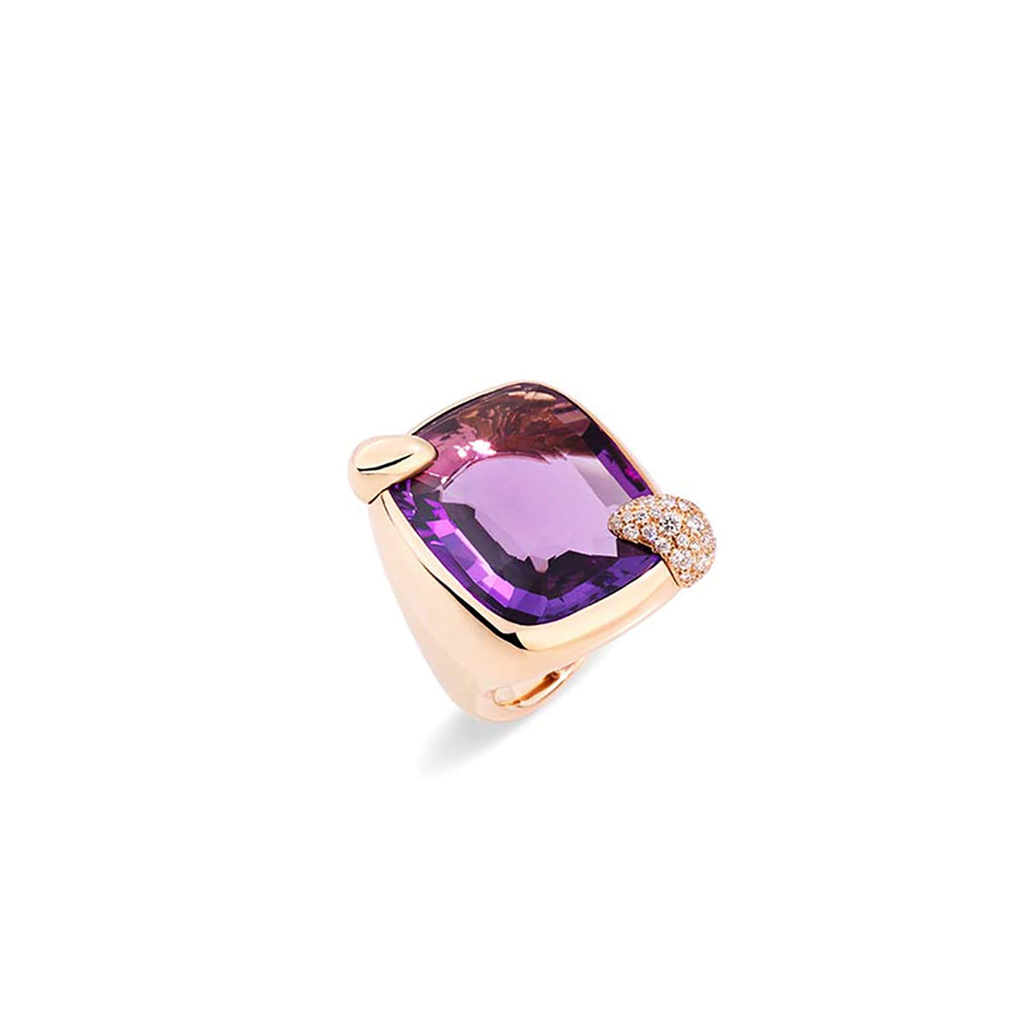 Bague Ritratto en Or rose 18K & Améthyste & Diamant