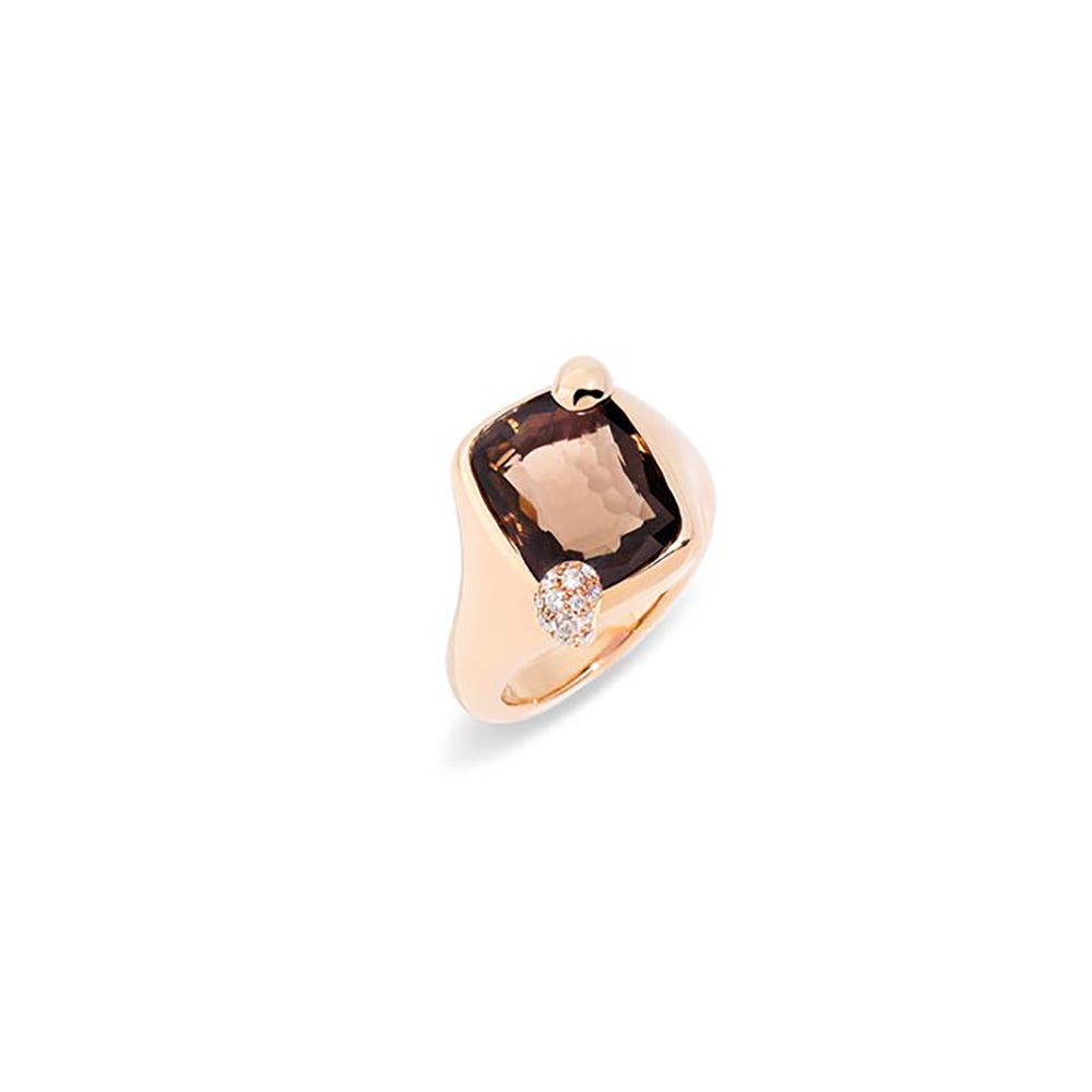 Bague Ritratto en Or rose 18K et Diamant & Quartz