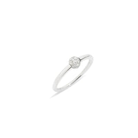 Bague fine M'ama non M'ama en Or blanc 18K & Diamant