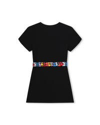 Robe à manches courtes en coton - Black