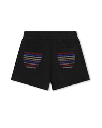 Short à taille élastiquée - Black