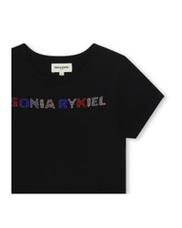 T-shirt avec illustration en coton - Black
