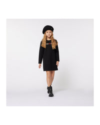 Robe à rayures en strass - Black