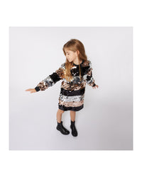 Cotton striped dress - Gold