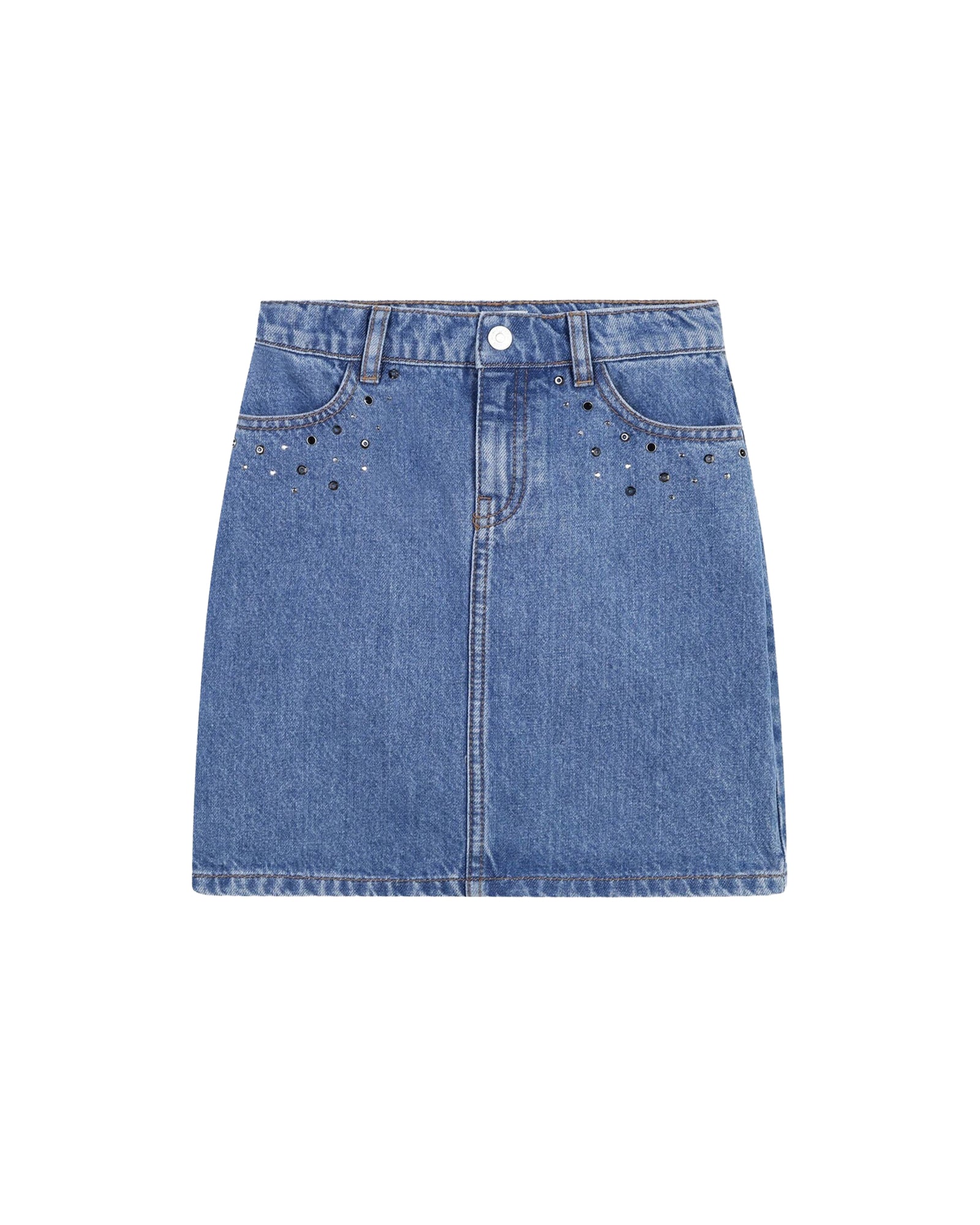 Pocket denim skirt - Denim Blue
