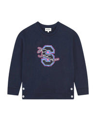 Sweatshirt illustration fantaisie en molleton - Dark Indigo