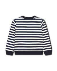 Sweatshirt à rayures en molleton - Rayure