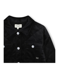 Veste matelassée en velours - Black