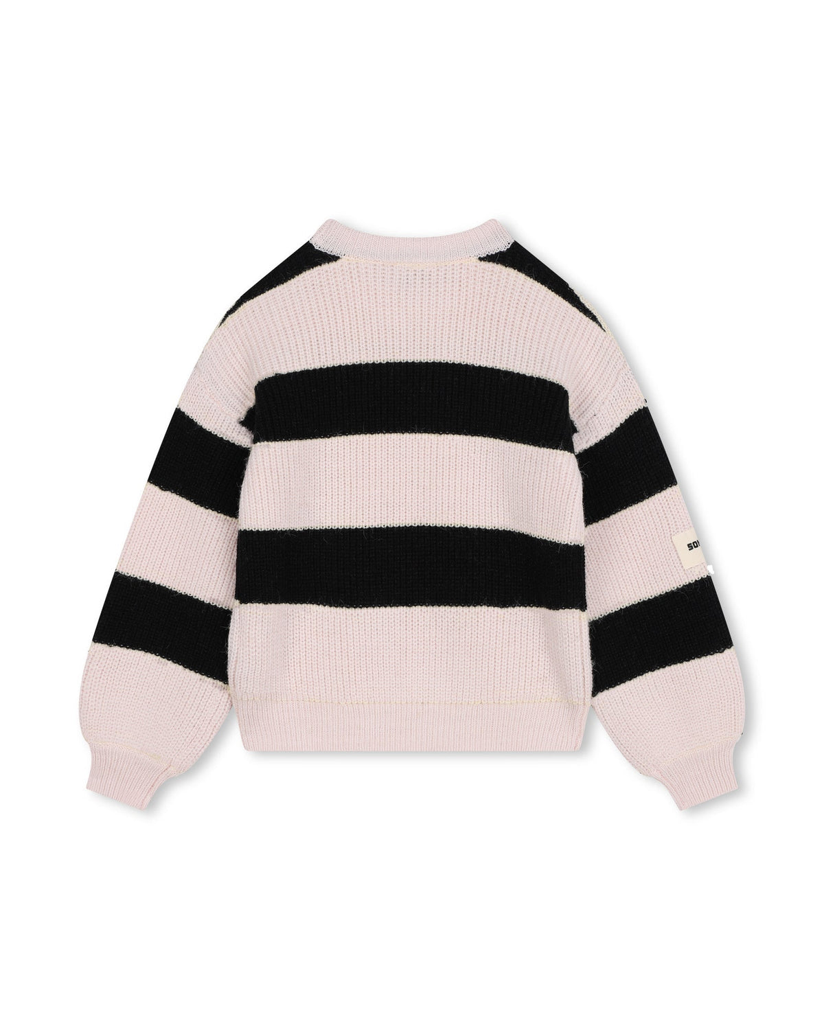 Pull à manches bouffantes à rayures - Mauve Chalk