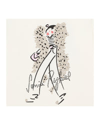 T-shirt illustration Madame Rykiel en coton - Craie