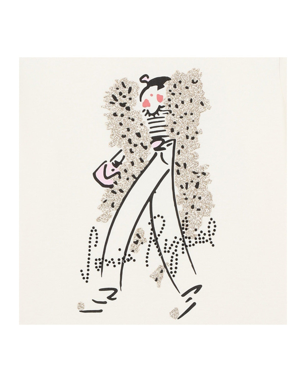 T-shirt illustration Madame Rykiel en coton - Craie