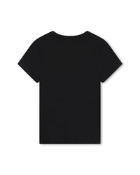 T-shirt illustration siglée Rykiel à strass en coton - Black