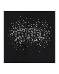 T-shirt illustration siglée Rykiel à strass en coton - Black