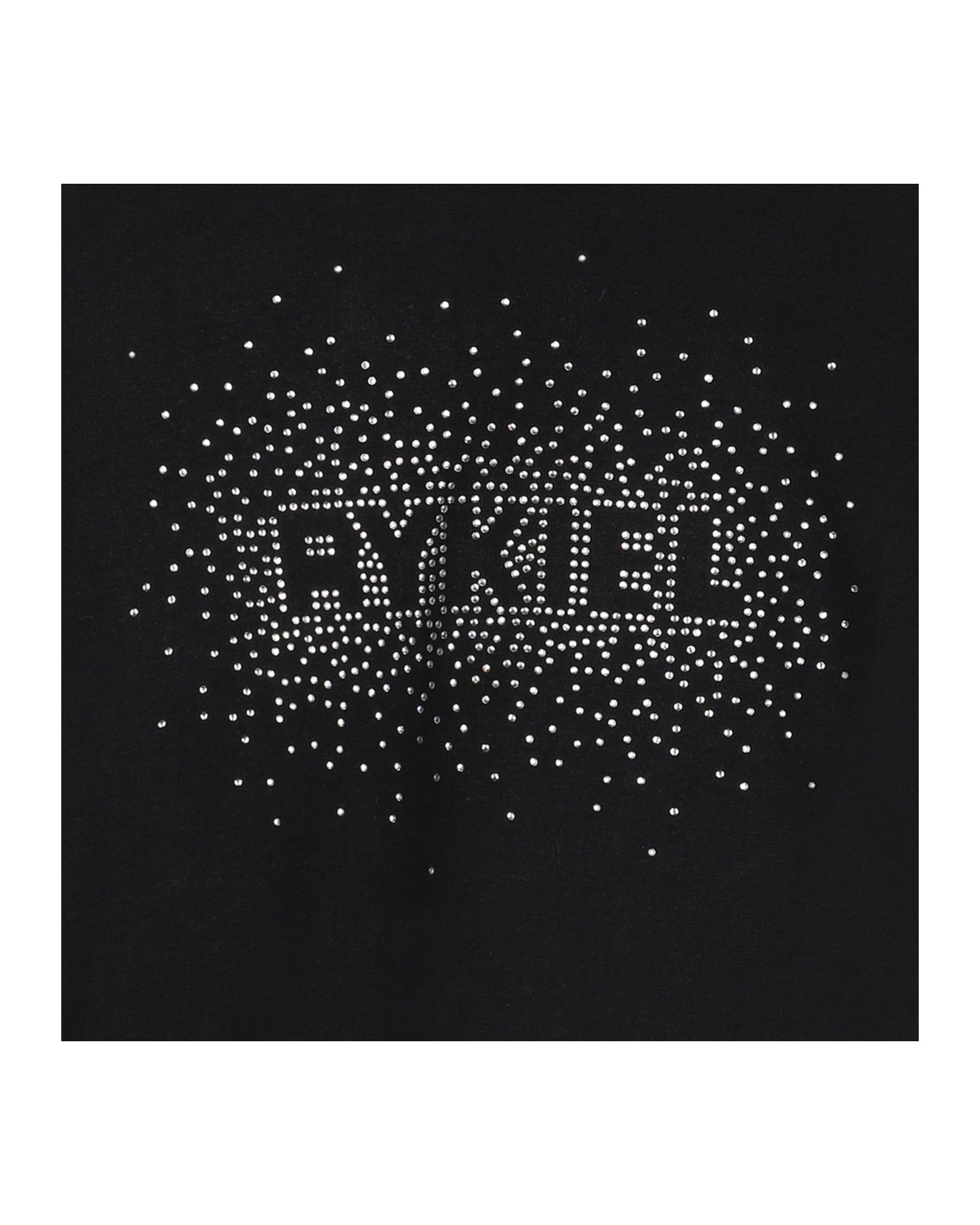 T-shirt illustration siglée Rykiel à strass en coton - Black