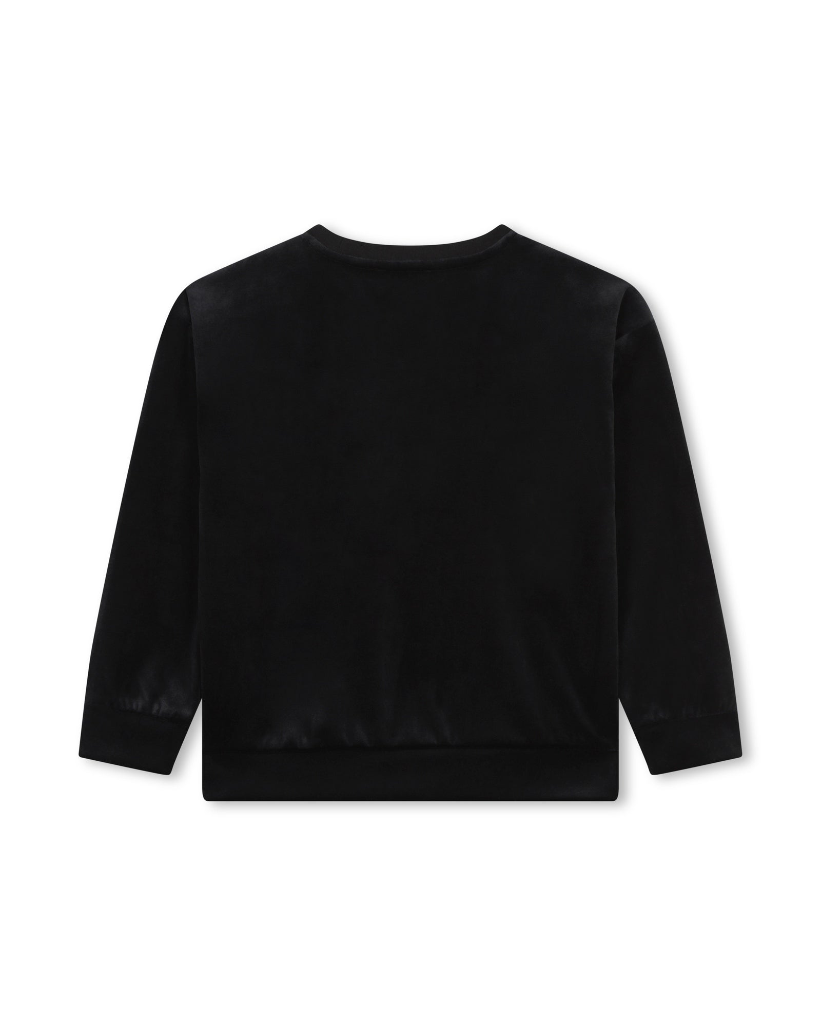 Velvet illustration sweatshirt - Black