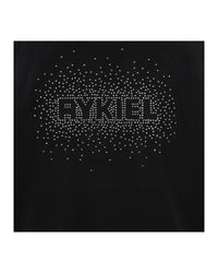 Velvet illustration sweatshirt - Black