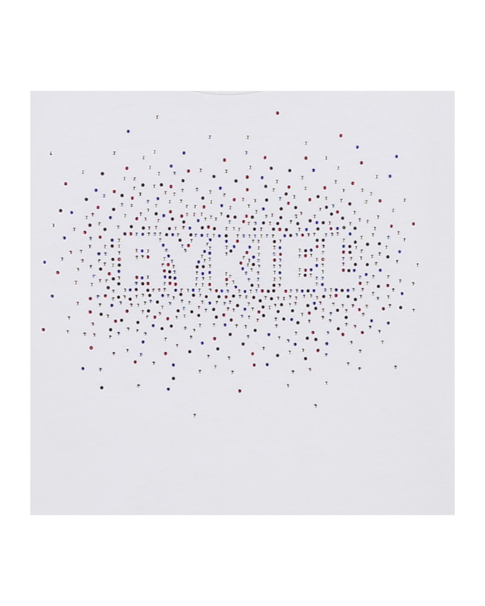 T-shirt illustration siglée Rykiel à strass en coton - Off White