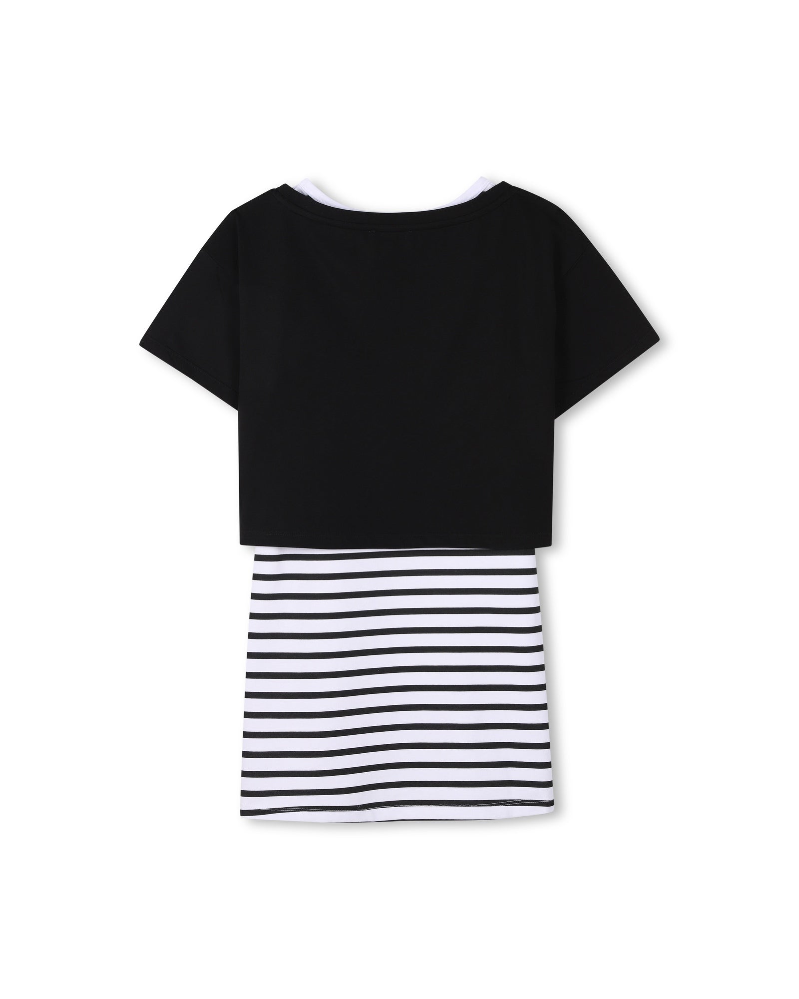 Robe 2 en 1 rayée - Black