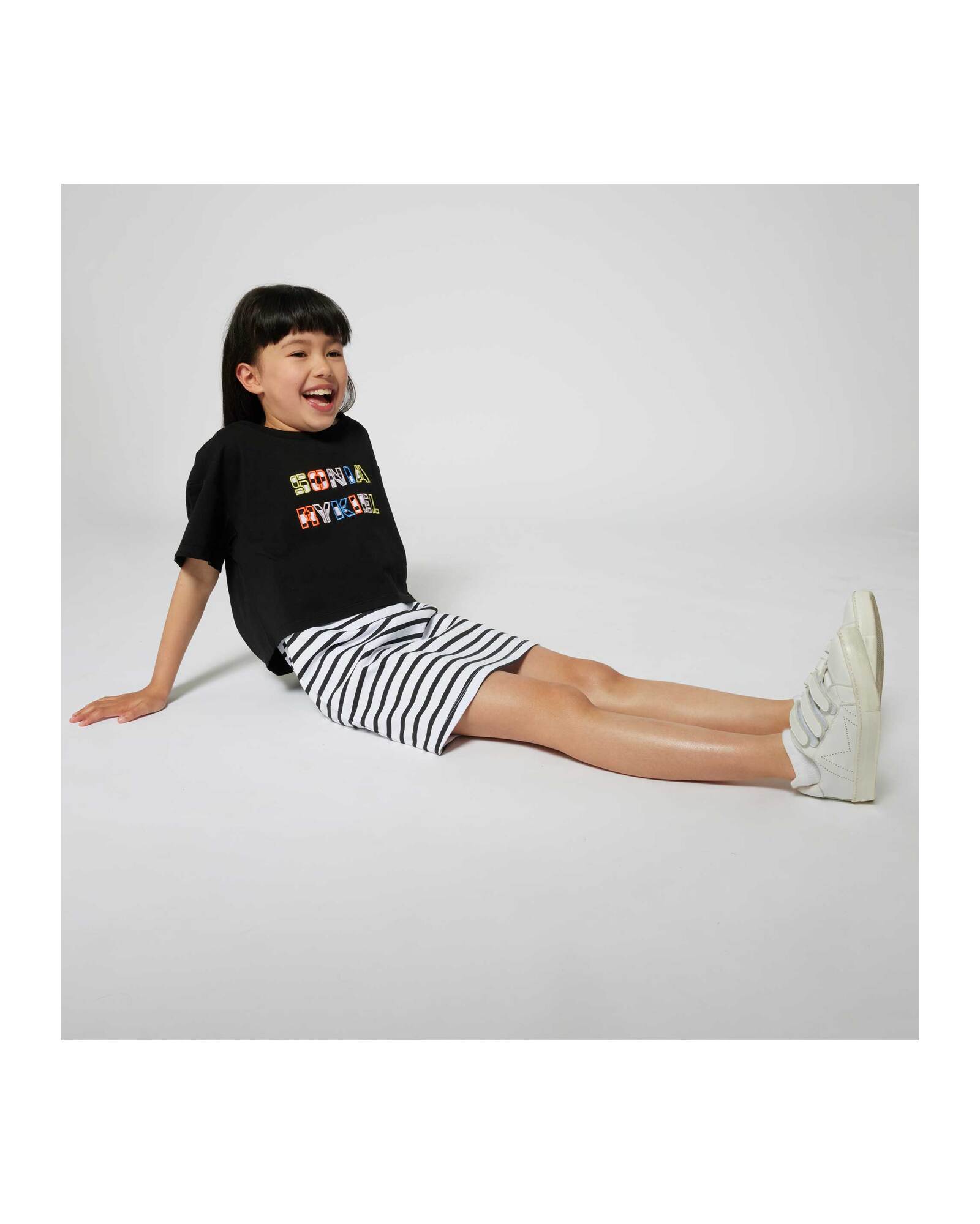 Robe 2 en 1 rayée - Black