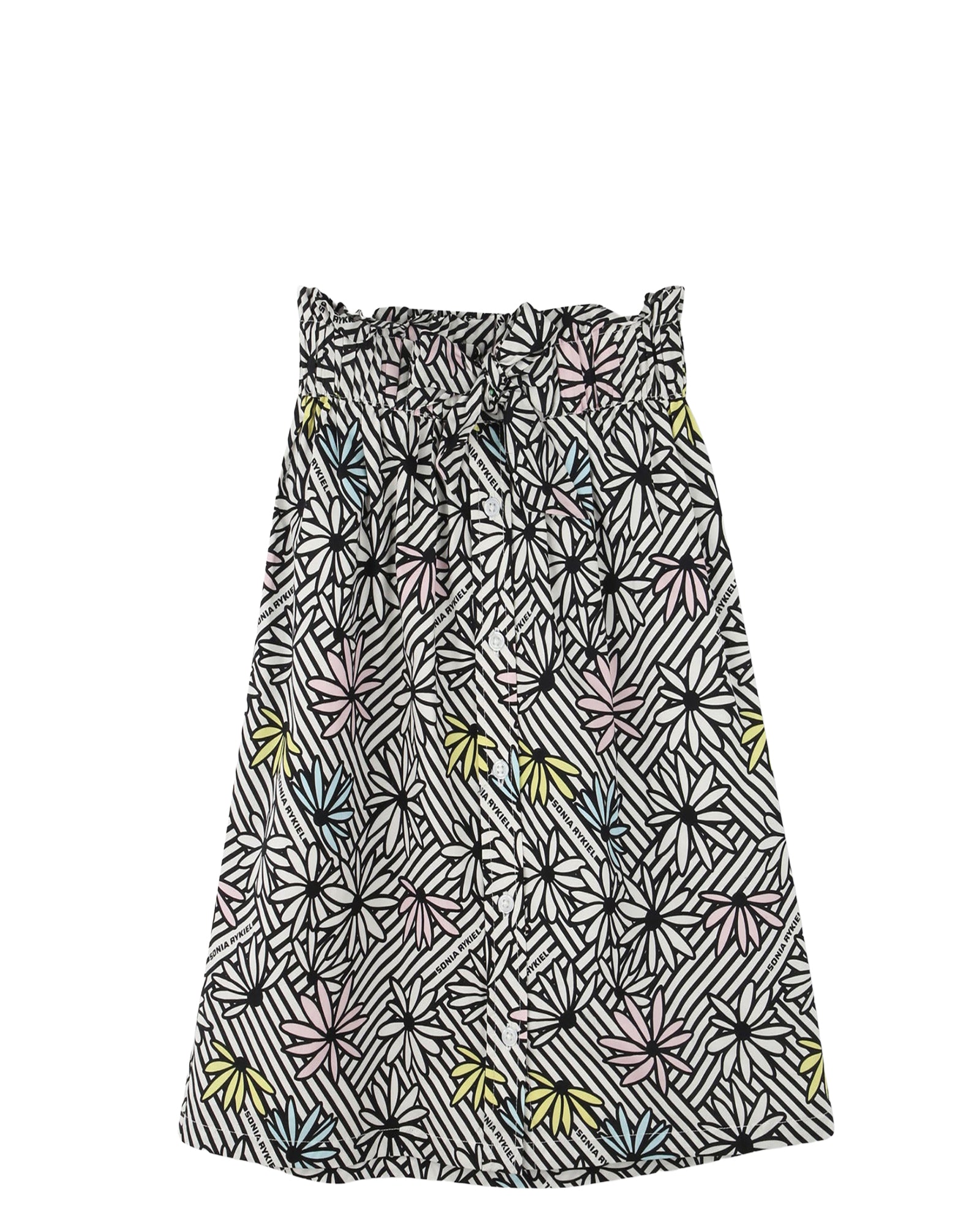 Jupe à taille élastiquée en coton - Imprimé