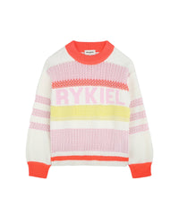 Striped jumper with Rykiel logo, made from cotton - Multicoloured