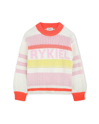 Pull à rayures et marquage Rykiel en coton - Multicolor