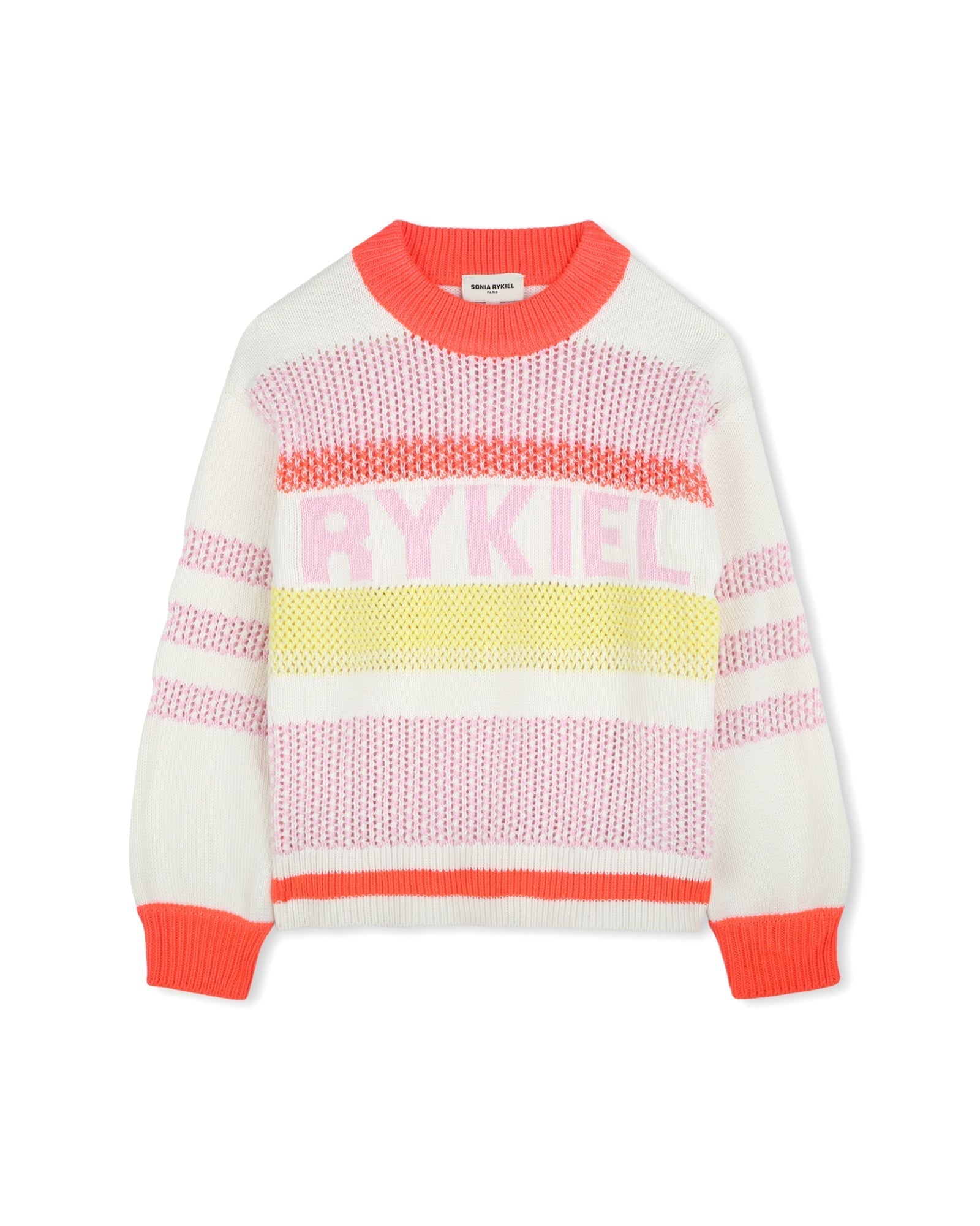 Pull à rayures et marquage Rykiel en coton - Multicolor