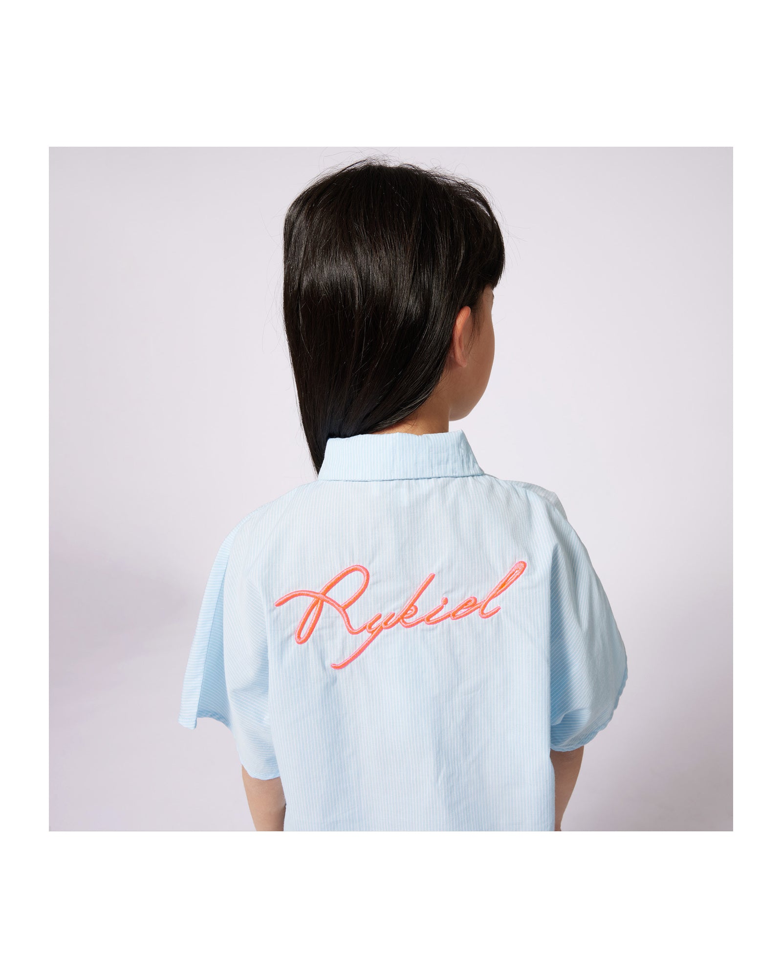 Chemise à fines rayures - Blanc Bleu