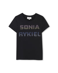 T-shirt avec marquage Sonia Rykiel en strass - Black