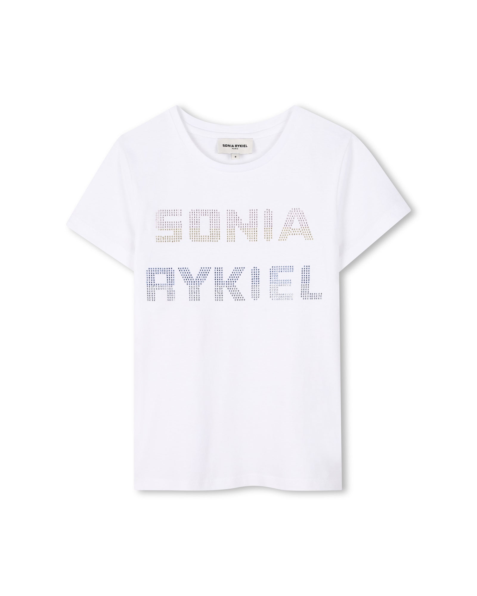 T-shirt avec marquage Sonia Rykiel en strass - Blanc