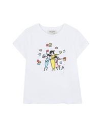 T-shirt avec illustration en coton - Blanc