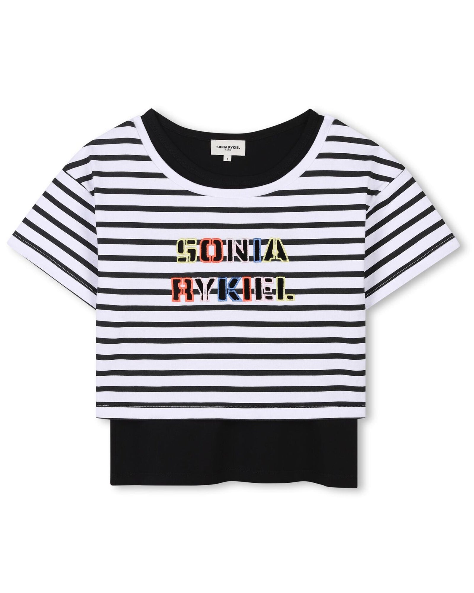 T-shirt à broderies - Black