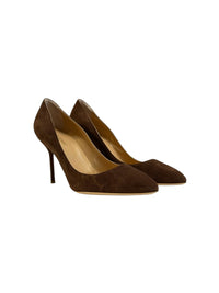 Escarpins 90 en daim - Cocoa