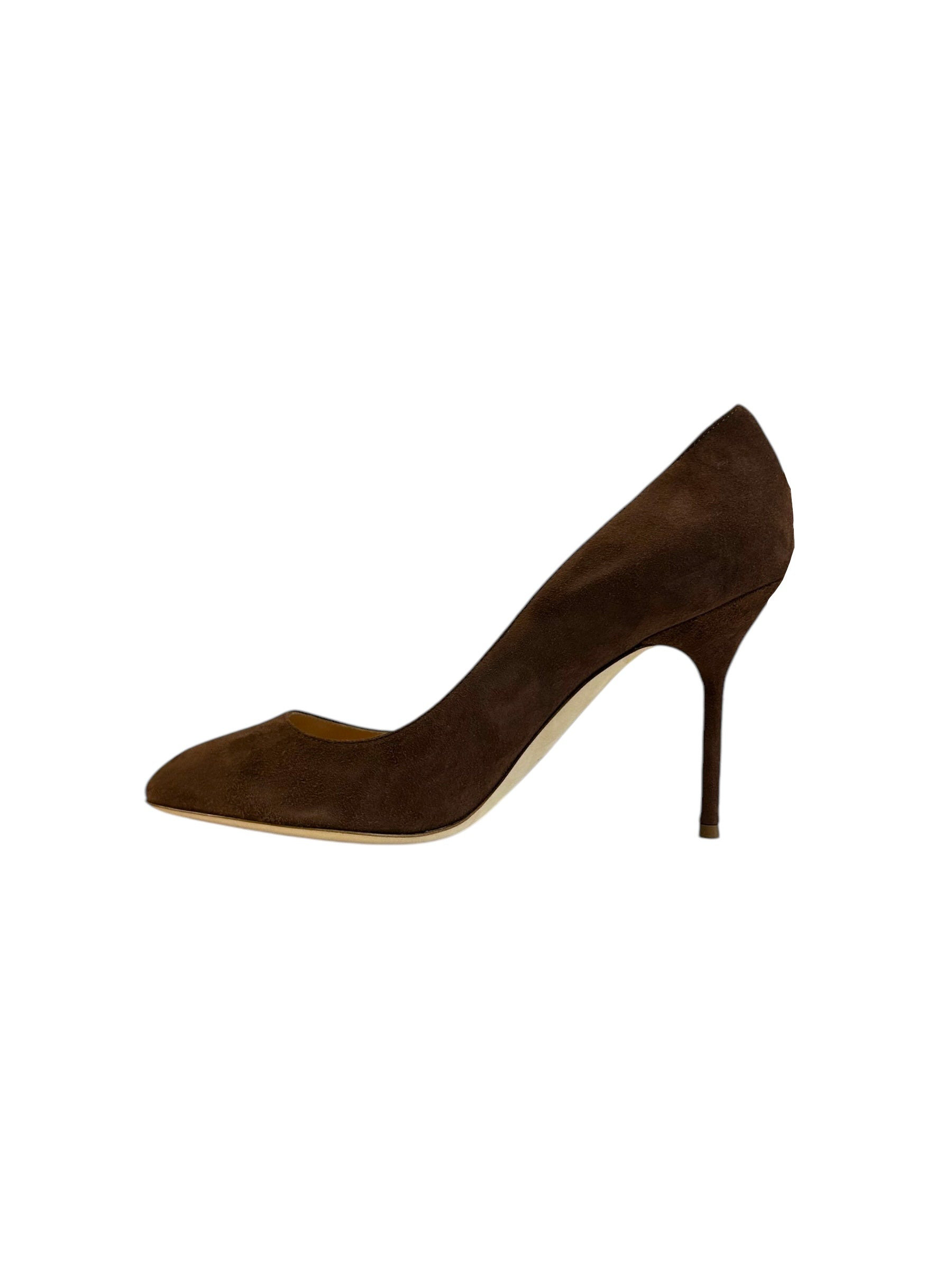 Escarpins 90 en daim - Cocoa