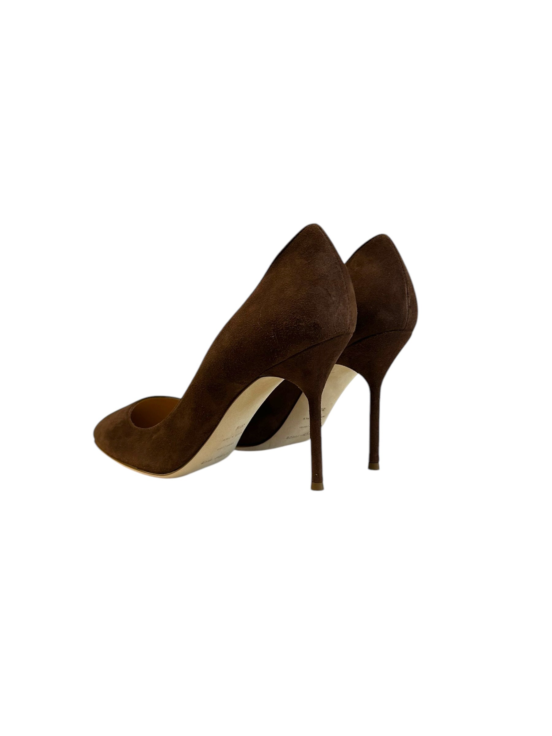 Escarpins 90 en daim - Cocoa
