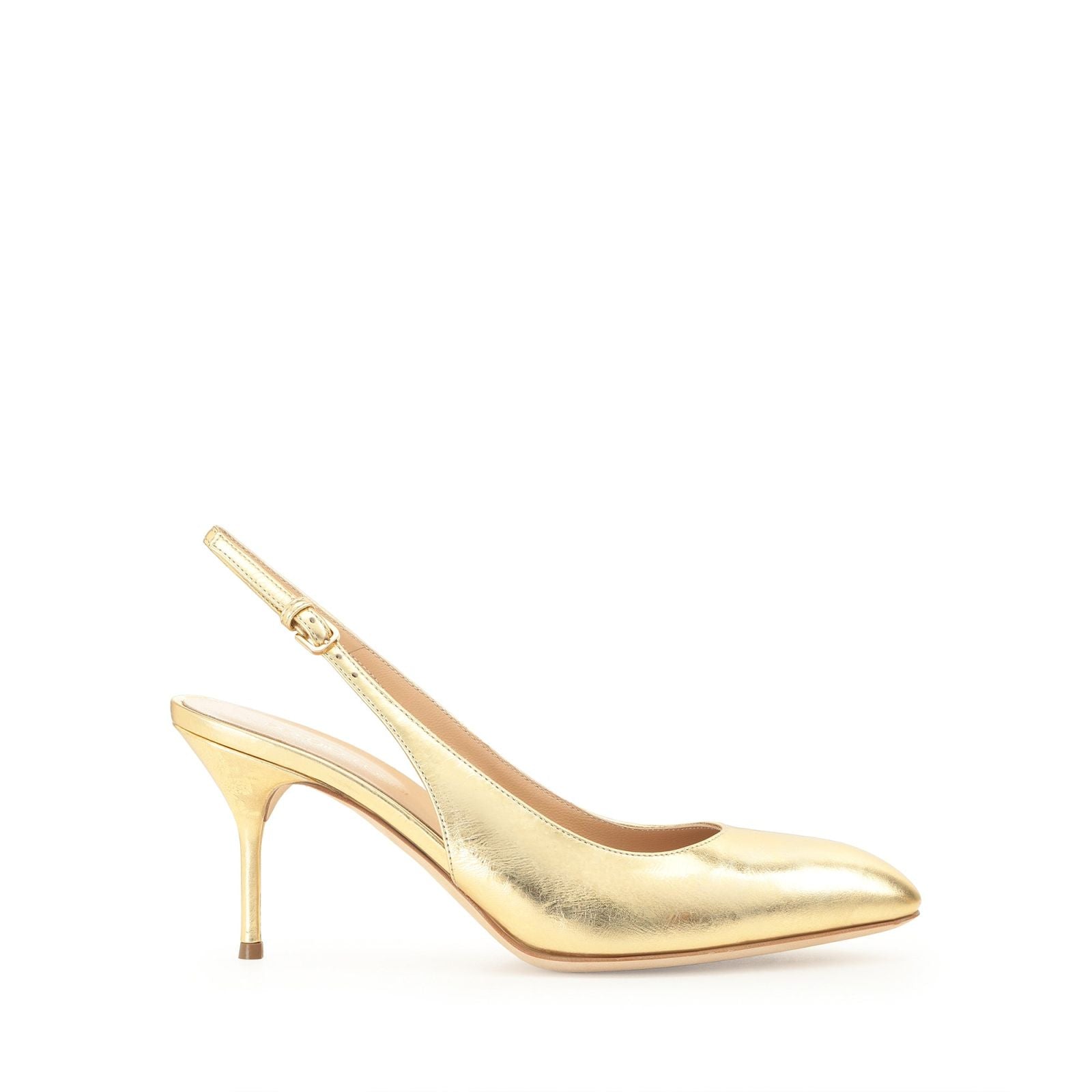 Slingbacks à talons Chichi 75 en cuir - Gold